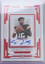 Shedeur Sanders 2025 Panini National Treasures Rookie Signatures Field Pass card