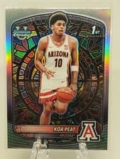 2025-26 Bowman Chrome Prospects Etched In Glass Variation Koa Peat #CPE-5 card