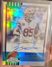 2025 Topps Chrome 1990 Topps Autographs George Kittle #1990-GK card