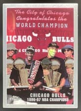 Bulls NBA Champions 1997 Topps Chrome card