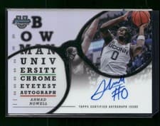 Ahmad Nowell 2024-25 Bowman University Chrome Eye Test Autographs card