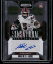 2025 Panini Prizm Draft Picks Sensational Signatures Raheim Sanders #48 card