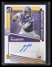 2025 Donruss Signature Marks J.J. McCarthy #SM-JMY card