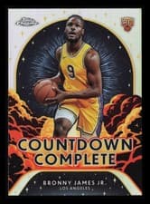 Bronny James Jr. 2024-25 Topps Chrome Countdown Complete card