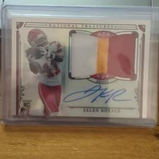 2025 Panini National Treasures Crossover Rookie Patch Autographs Jalen Royals #25 card