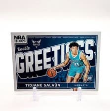 2024-25 Hoops Rookie Greetings Tidjane Salaun #7 card