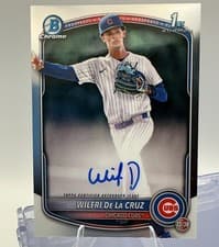 2025 Bowman Chrome Prospect Autographs Wilfri De La Cruz #CPA-WD card
