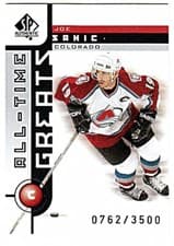 Joe Sakic 2001 SP Authentic card
