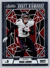 Drake London 2024 Panini Absolute Draft Diamonds card