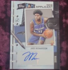 Jase Richardson 2025-26 Topps New Applicants Autographs card