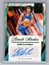 2024-25 Panini Court Kings Brush Strokes Autographs Bobi Klintman #BR-BOB card