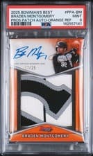 2025 Bowman's Best Prospect Patch Autographs Braden Montgomery #PPA-BM card