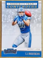 TJ Hockenson 2019 Panini Contenders Rookie of the Year Contenders card