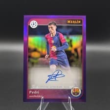 Pedri 2024 Topps Merlin UEFA Autograph card