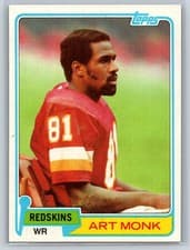 Art Monk 1981 Topps card