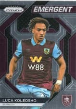 Luca Koleosho 2023 Panini Prizm Premier League Emergent card