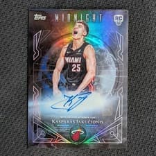 2025-26 Topps Midnight Midnight Sun Signatures Rookies Kasparas Jakucionis #MSR-KJ card