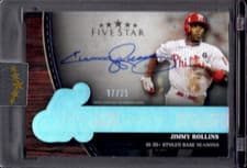 2025 Topps Five Star Five Time Signatures Jimmy Rollins #FTS-JR card