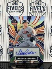 2026 Panini Stars & Stripes Prizm 18U National Team Signatures Matthew Sharman #2 card