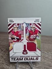 2025 Panini Rookies & Stars Team Duals Brock Purdy / George Kittle #TD-SF card