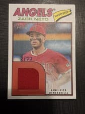 Zach Neto 2026 Topps Heritage Real One Relics card
