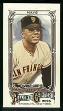 2025 Topps Allen & Ginter Uniform Countdown (Minis) Willie Mays #UC-24 card