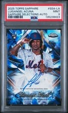2025 Topps Chrome Sapphire Sapphire Selections Autographs Luisangel Acuña #SSA-LA card