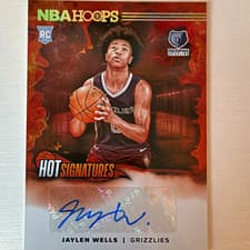 2024-25 Hoops Hot Signatures Rookies Jaylen Wells #HSR-WEL card