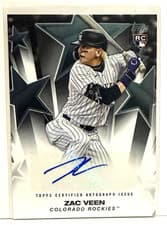 2025 Topps Update Baseball Stars Autographs Zac Veen #BSAU-ZV card