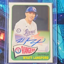 2025 Topps Heritage 25th Anniversary Autographs Wyatt Langford #H25A-WL card