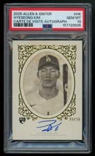 2025 Topps Allen & Ginter Carte de Visite Autographs Hyeseong Kim #CDVA-HK card