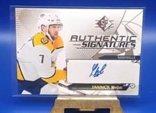 2019 2018 SP Authentic Signature Yannick Weber #AS-YW