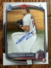2025 Bowman Draft Chrome Prospect Autographs Chase Shores #CPA-CS card
