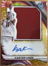 2024-25 Bowman's Best University Prospect Jumbo Relic Autographs Karter Knox #PJRA-KK card