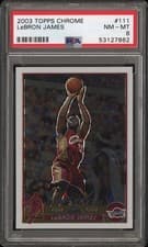 LeBron James 2003 Topps Chrome card