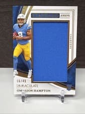 2025 Panini Immaculate Immaculate Standard Jerseys Omarion Hampton #7 card