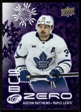 2024-25 Upper Deck Ice Sub Zero Stars Auston Matthews #25 card