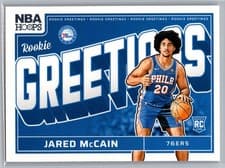 2024-25 Hoops Rookie Greetings Jared McCain #9 card