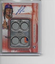 2025 Topps Sterling Debuts Autographed Relics Luisangel Acuña #SDBA-LA card