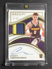 Christian Braun 2022 Panini Immaculate card