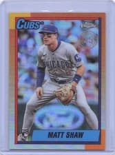 2025 Topps Chrome Update 1990 Topps Chrome Matt Shaw #90CU-20 card