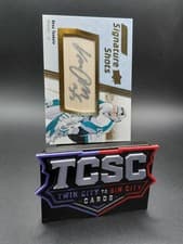 2024-25 Upper Deck Engrained Icons Signature Shots Manufactured Stick Relics Vesa Toskala #SS-VT card