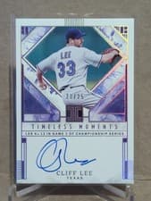 2025 Panini Impeccable Award Winning Autographs Cliff Lee #20 card