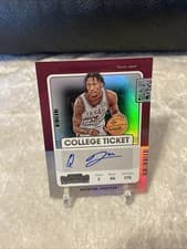 Quenton Jackson 2022 Panini Chronicles Draft Picks Contenders College Ticket Autograph card