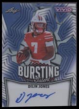 2025 Leaf Vivid Bursting With Talent Autographs Dilin Jones #TA-DJ1 card