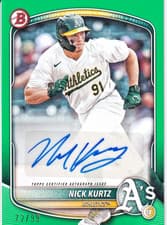 2025 Bowman Prospects Autographs Nick Kurtz #BPA-NK card