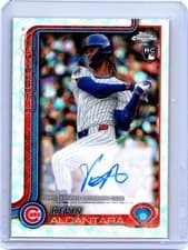 2025 Topps Chrome Logofractor Edition Rookie Autographs Kevin Alcántara #RA-KA card