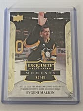 2025-26 Upper Deck Black Diamond Exquisite Moments Evgeni Malkin #M-EM card