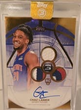 2025-26 Topps 3 Rookie 3 Patch Autographs Vertical Chaz Lanier #RPV-CL card