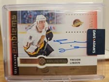2024-25 Upper Deck Ultimate Collection Ultimate Emblems Autograph Trevor Linden #UE-TL card